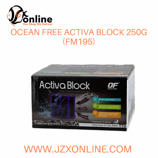 OCEANFREE Activa Block - 250g (Super-Charged Activated Carbon Block)