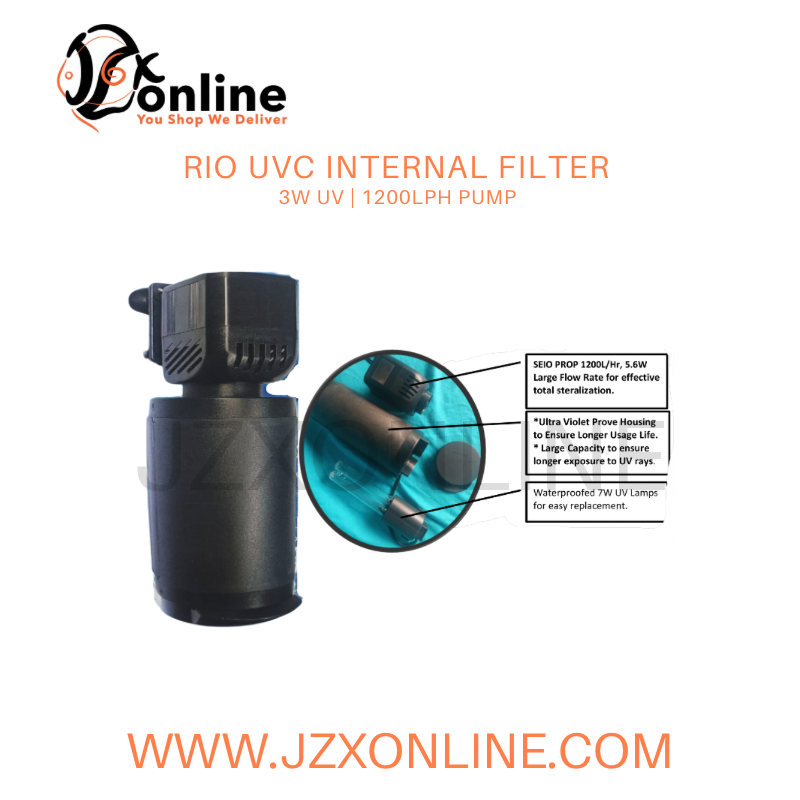 RIO UVC Internal Filter (7W UV) | Pump Flow 1200LPH