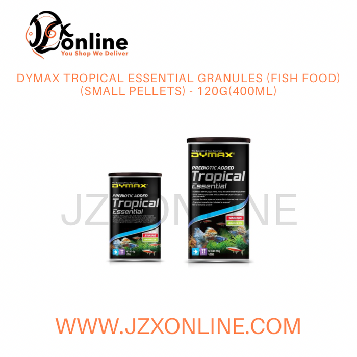 DYMAX Tropical Essential Granules (Fish Food) (Small Pellets) - 120g(400ml)