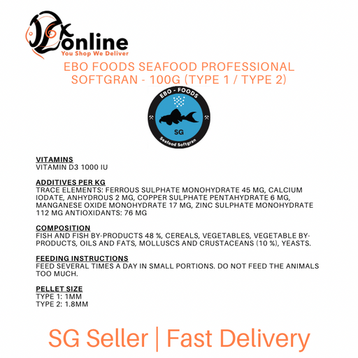 EBO FOODS Seafood Professional Softgran 100g (Type 1 / Type 2)