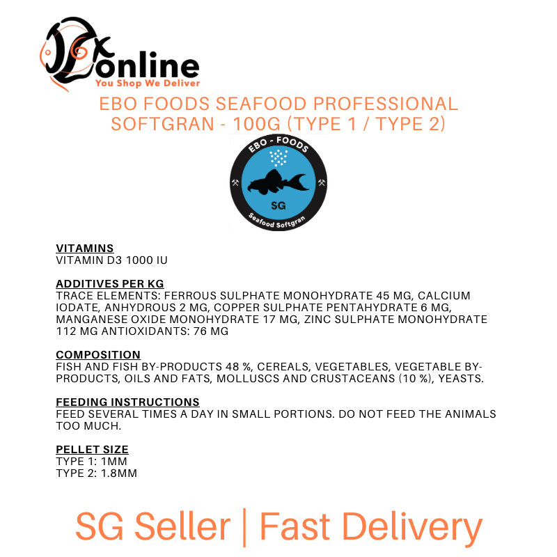 EBO FOODS Seafood Professional Softgran 100g (Type 1 / Type 2)