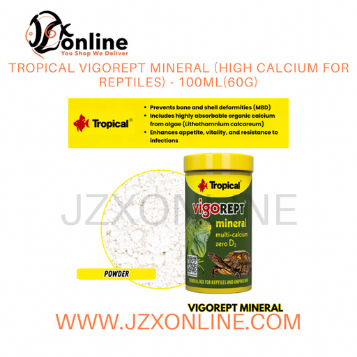 TROPICAL Vigorept Mineral (High Calcium For Reptiles) - 100ml(60g)
