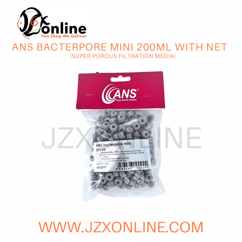 ANS Bacterpore Mini 200ml with net (super porous filtration media)