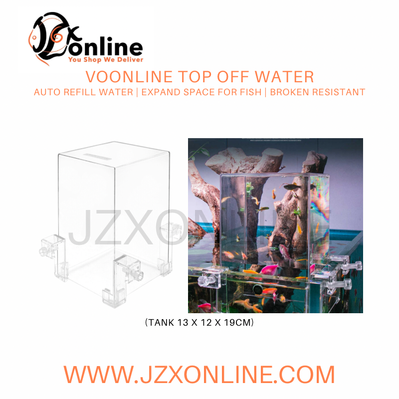 VOONLINE Top Off Water (Tank 13 x 12 x 19cm) | Auto Refill Water | Expand space for fish | Broken Resistant