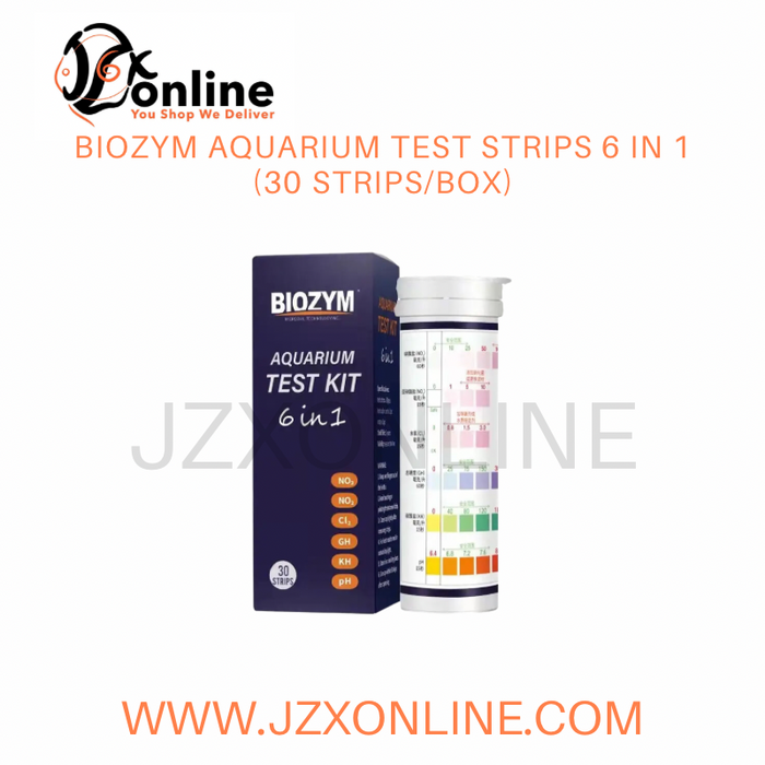 BIOZYM Aquarium Test Strips 6 in 1 (30 Strips/box)