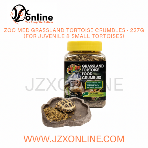 ZOO MED Grassland Tortoise Crumbles - 227g (For Juvenile & Small Tortoises)