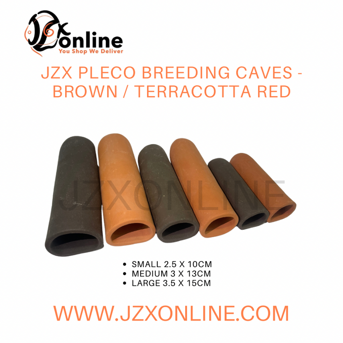 JZX Pleco Breeding Caves - Brown / Terracotta Red