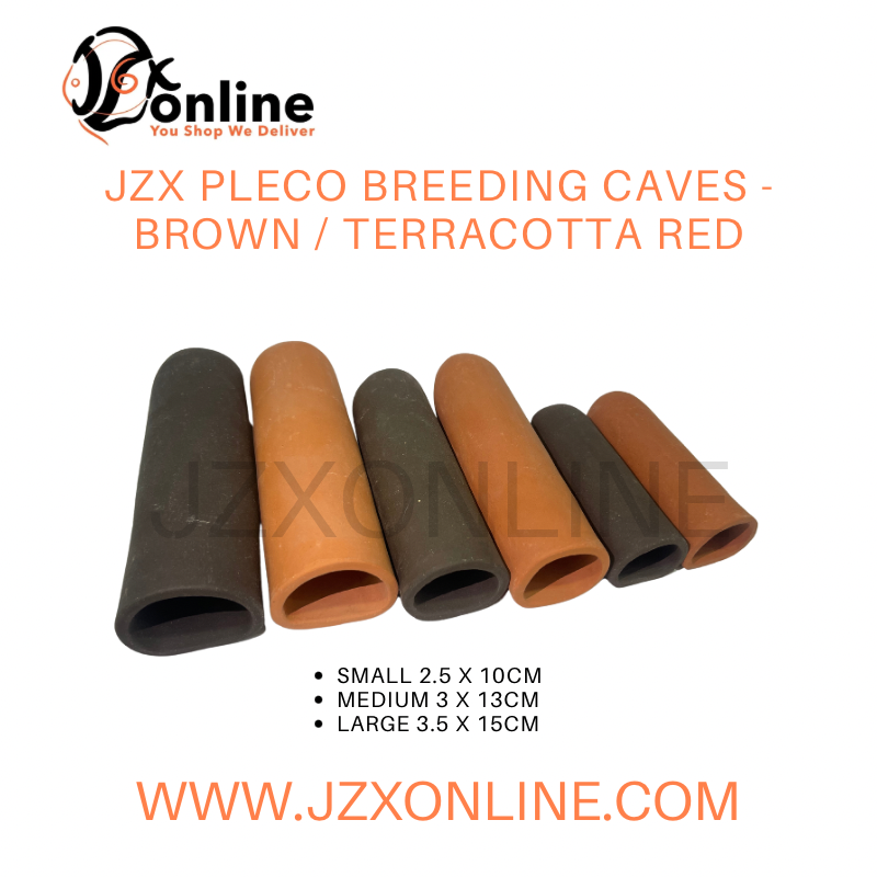 JZX Pleco Breeding Caves - Brown / Terracotta Red