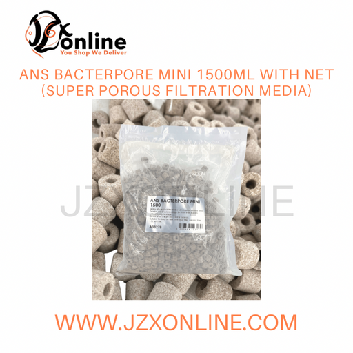 ANS Bacterpore Mini 1500ml with net (super porous filtration media)