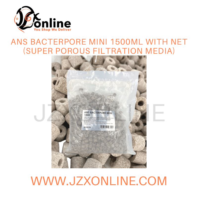 ANS Bacterpore Mini 1500ml with net (super porous filtration media)