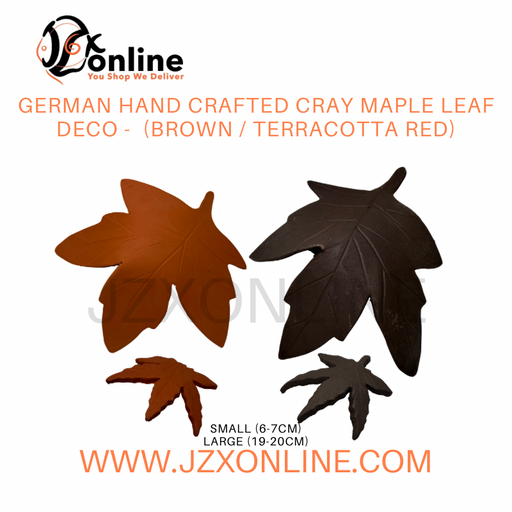 German Hand Crafted Cray Maple Leaf Deco -  (Brown / Terracotta Red)