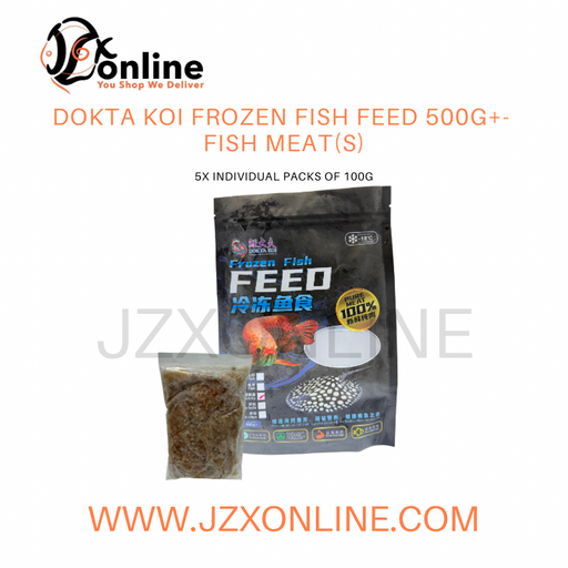 Dokta Koi Frozen Fish feed (500g) - Fish meat(s) / Fish meat(m) / Catfish(torsat) / Shrimp balls / Shrimp chips