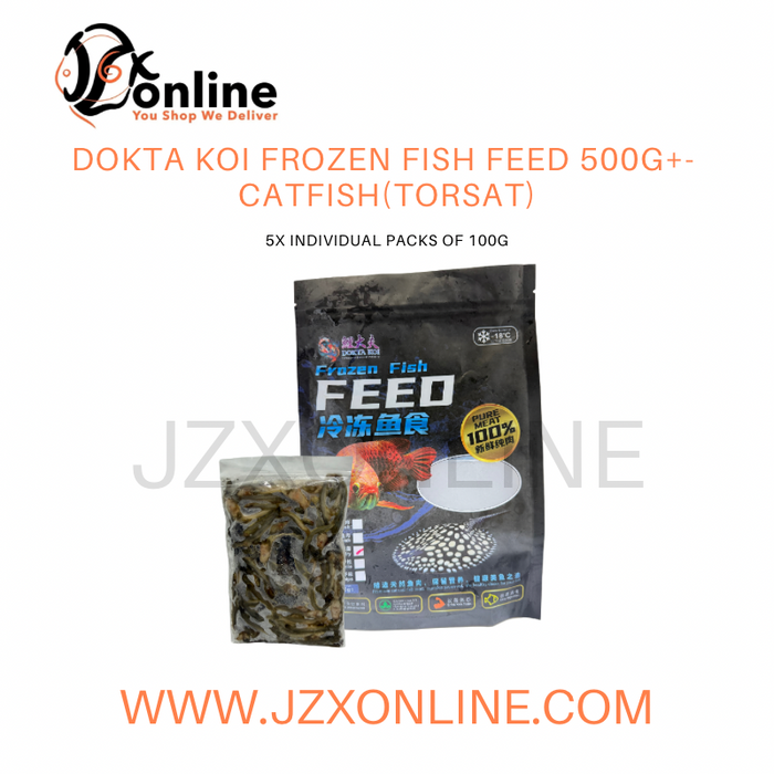 Dokta Koi Frozen Fish feed (500g) - Fish meat(s) / Fish meat(m) / Catfish(torsat) / Shrimp balls / Shrimp chips