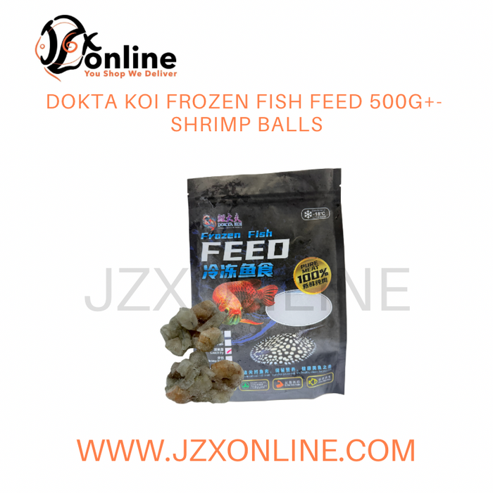 Dokta Koi Frozen Fish feed (500g) - Fish meat(s) / Fish meat(m) / Catfish(torsat) / Shrimp balls / Shrimp chips