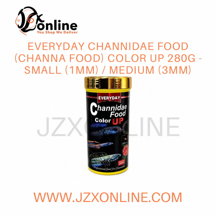 EVERYDAY Channidae Food (Channa Food) Color Up 280g - Small (1mm) / Medium (3mm)