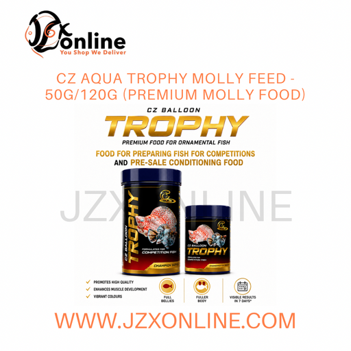 CZ AQUA Trophy Molly Feed - 50g/120g (Premium Molly Food)