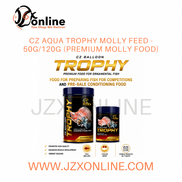 CZ AQUA Trophy Molly Feed - 50g/120g (Premium Molly Food)