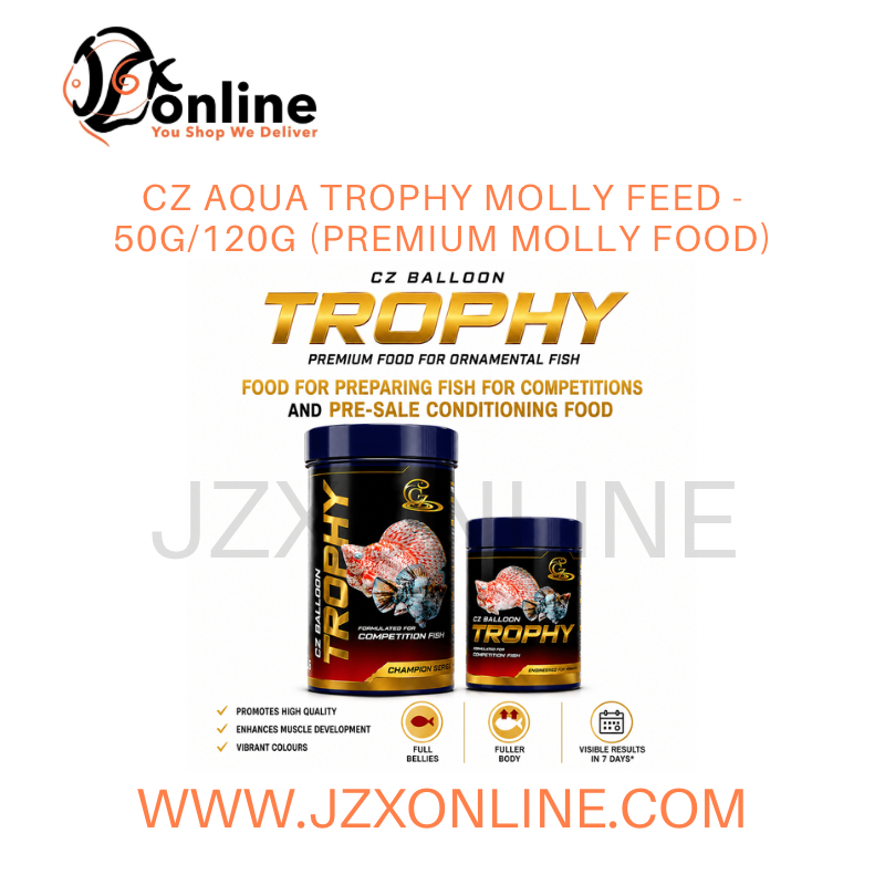 CZ AQUA Trophy Molly Feed - 50g/120g (Premium Molly Food)
