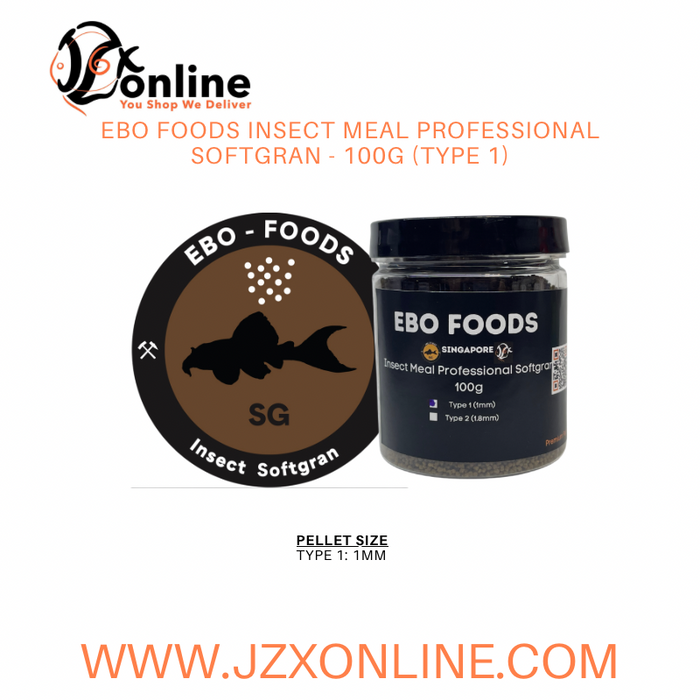 EBO FOODS Insect Meal Professional Softgran 100g (Type 1 / Type 2)