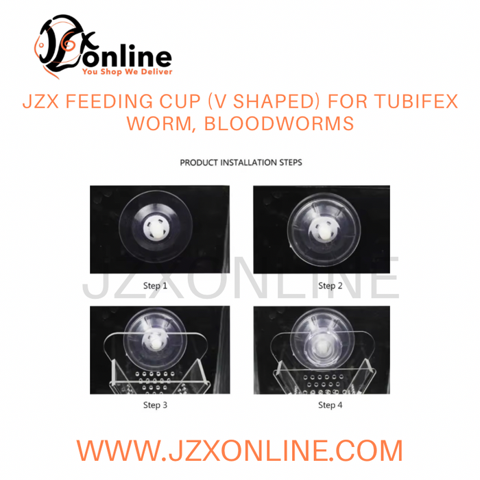 JZX Feeding Cup (V shaped) For Tubifex Worm, Bloodworms