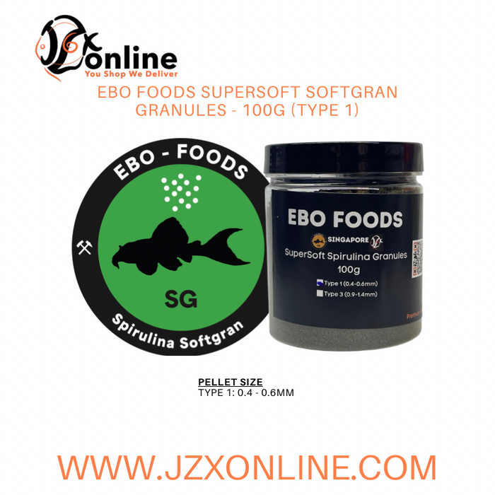 EBO FOODS SuperSoft Spirulina Granules 100g (Type 1 / Type 3)