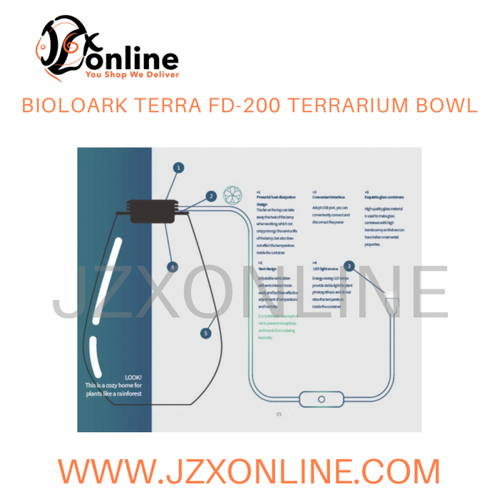 BIOLOARK TERRA FD-200 Terrarium bowl