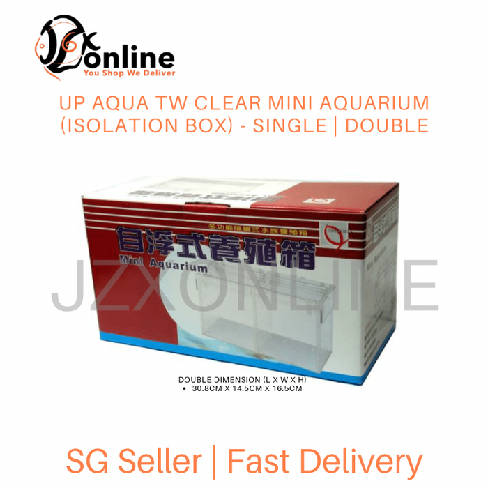 UP AQUA TW Clear Mini Aquarium (Isolation Box) - Single | Double