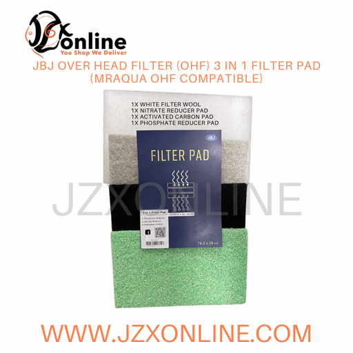 JBJ Over Head Filter (OHF) 3 in 1 Filter Pad (MrAqua OHF Compatible)