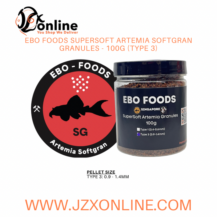 EBO FOODS SuperSoft Artemia Granules 100g (Type 1 / Type 3 / Type 4)
