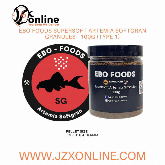 EBO FOODS SuperSoft Artemia Granules 100g (Type 1 / Type 3 / Type 4)