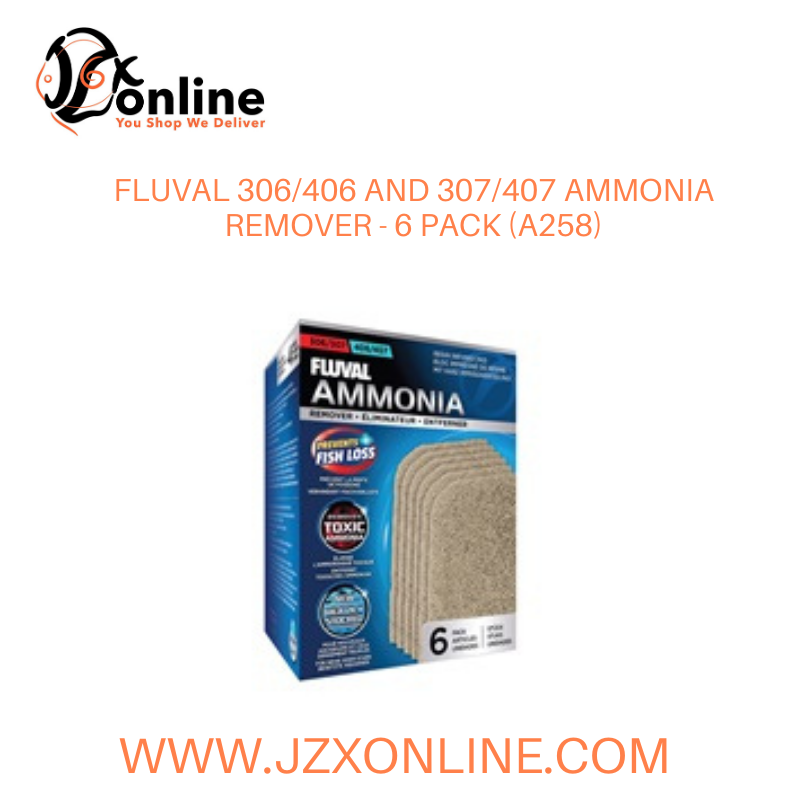 FLUVAL 306/406 and 307/407 Ammonia Remover - 6 pack (A258)