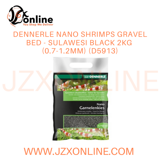 DENNERLE NANO SHRIMPS GRAVEL BED - SULAWESI BLACK 2kg (0.7-1.2mm) (D5913)