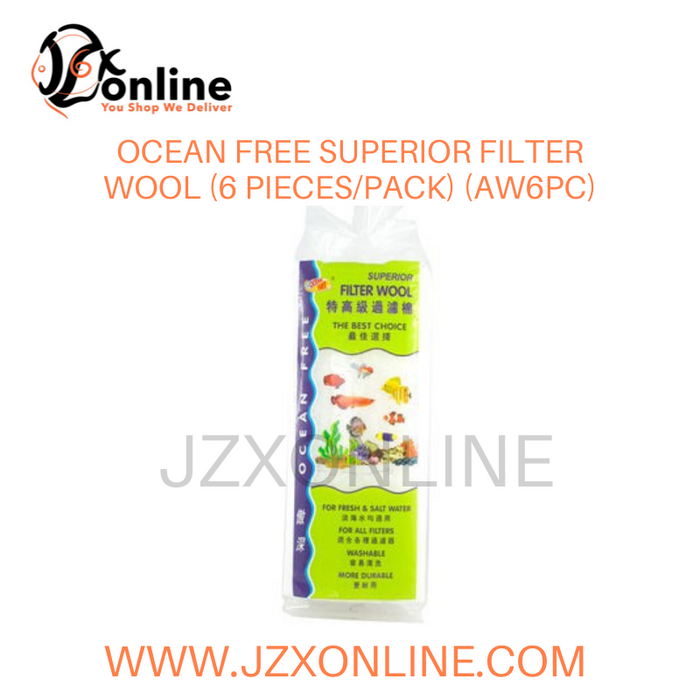 OCEAN FREE Superior Filter Wool (6 pieces/pack) (AW6PC)