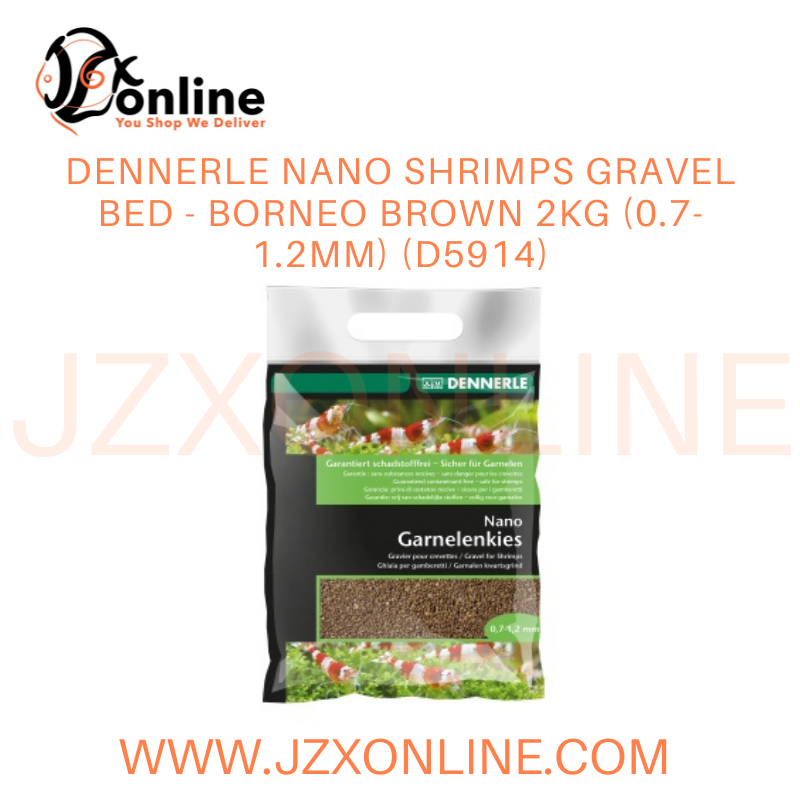 DENNERLE NANO SHRIMPS GRAVEL BED - BORNEO BROWN 2kg (0.7-1.2mm) (D5914)