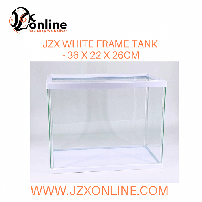 JZX White Frame Tank Medium (36 x 22 x 26cm)