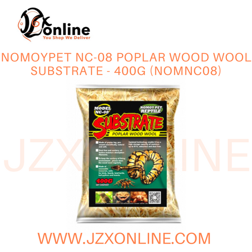 NOMOYPET NC-08 Poplar Wood Wool Substrate - 400g (NOMNC08)