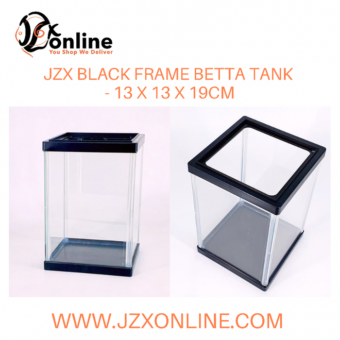 JZX Black Frame Betta Tank (13 x 13 x 19cm)