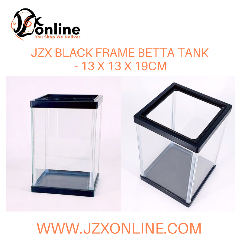 JZX Black Frame Betta Tank (13 x 13 x 19cm)