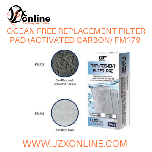 OCEANFREE Carbon Replacement Filter Pad For Ultra Slim Hang On Filter (FM179)