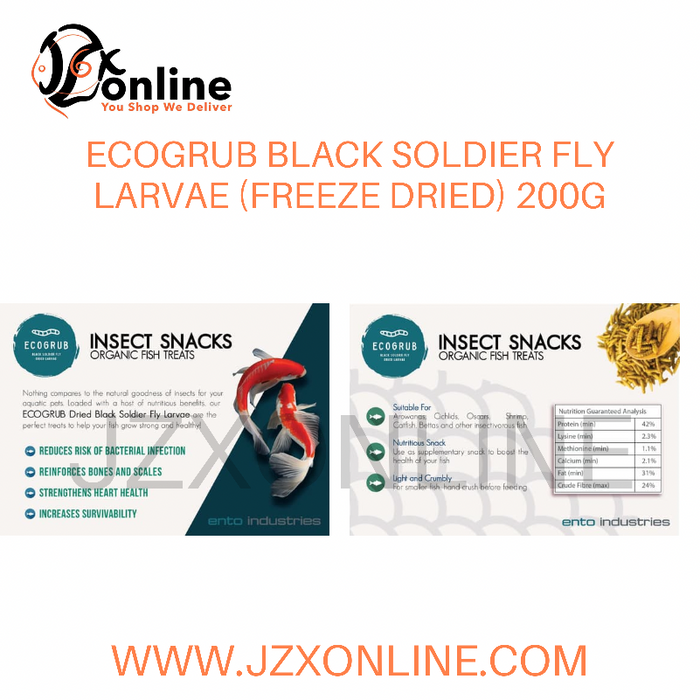 ECOGRUB Black Soldier Fly Larvae (Freeze Dried) - 200g (ECOG970)