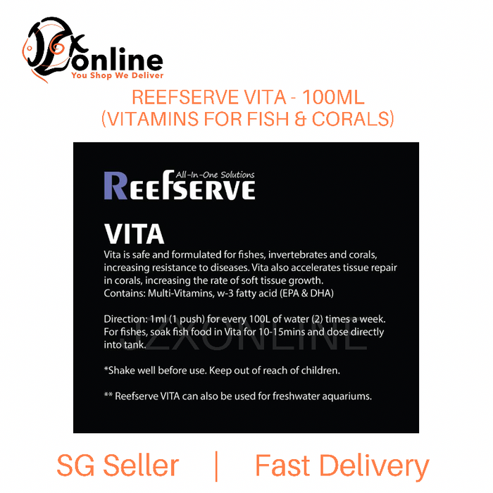 REEFSERVE Vita - 100ml (Vitamins for fish & corals)
