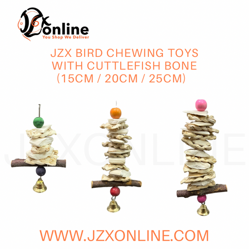 JZX Bird Chewing Toys With Cuttlefish Bone (S 15cm / M 20cm / L 25cm)