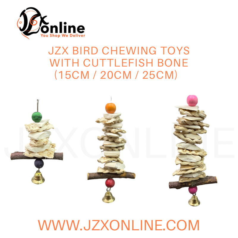 JZX Bird Chewing Toys With Cuttlefish Bone (S 15cm / M 20cm / L 25cm)