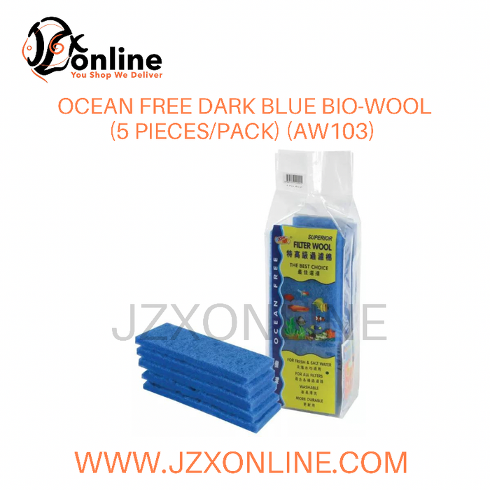 OCEAN FREE Dark Blue Bio Wool (5 pieces/pack) (AW103)