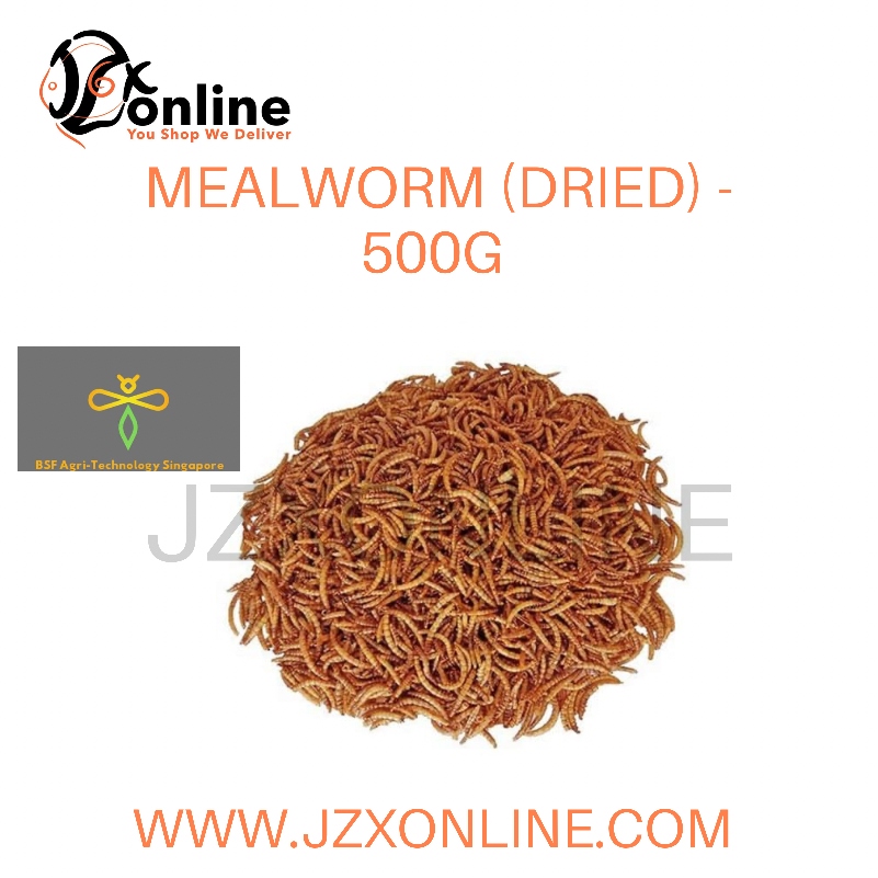 Dried Mealworm - 500g (By: BSF Agri-Technology Singapore)