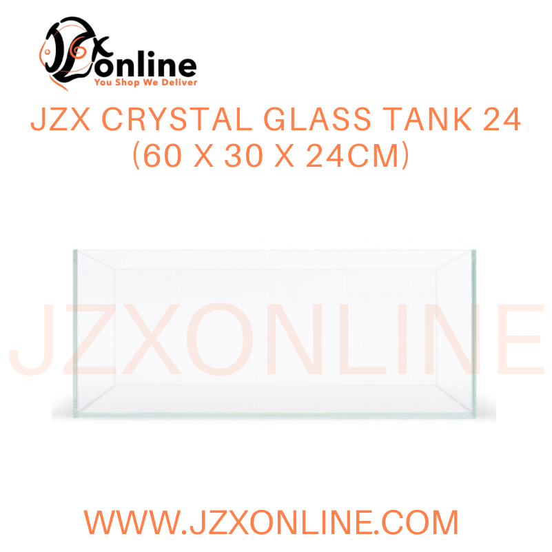 JZX Crystal Glass Tank 24 With Cover - 6mm (60 X 30 X 24CM)