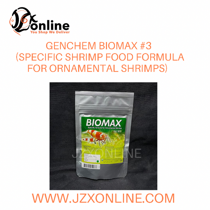 GENCHEM Biomax #3 (1.8mm) (Specific formula for ornamental shrimps) - 50g