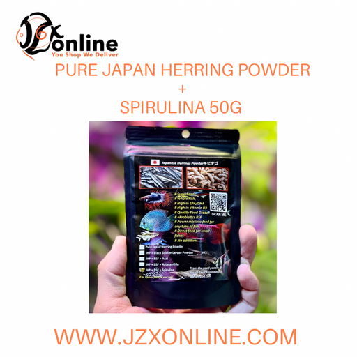 100% Japanese Herring Powder + Black Soldier Fly Larvae Powder + Spirulina 50g (Fish Food)