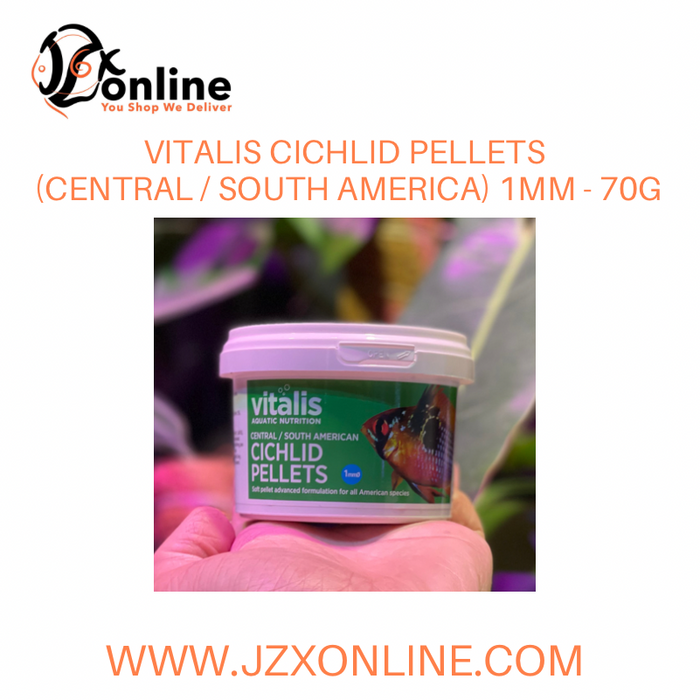 VITALIS Cichlid Pellets (Central / South American) (1mm) - 70g
