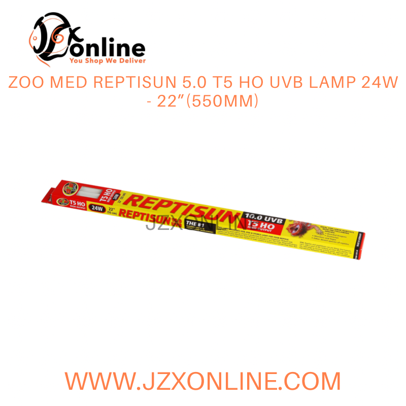 UVランプ Zoo Med HO T5 UVB ZOO MED ReptiSun 5.0 T5 HO UVB Lamp 24W - 22”(550mm) — jzxonline